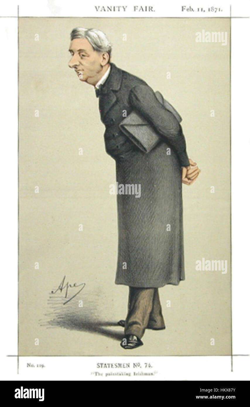 Questa caricatura di William Monsell dell'edizione di Vanity Fair dell'11 febbraio 1871 mette in evidenza le sue caratteristiche distintive e la sua personalità sociale. Si tratta di un primo esempio dell'opera satirica della rivista durante l'era vittoriana. Foto Stock