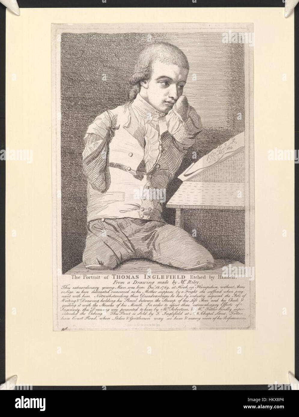 Librerie di Bodleian, Ritratto di Thomas Inglefield attaccato da se stesso Foto Stock