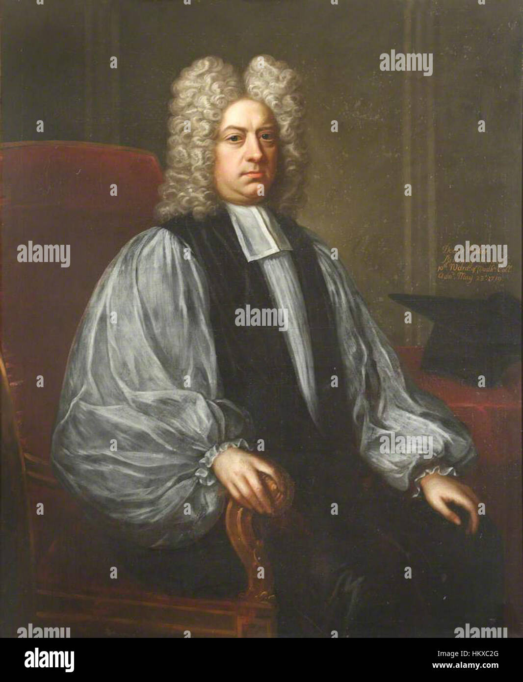 Un ritratto vintage di BP William Baker, caratterizzato da tecniche tradizionali a pennello e ricco contesto storico. L'opera riflette le pratiche artistiche del XVIII secolo ed è parte di una importante collezione d'arte. Foto Stock