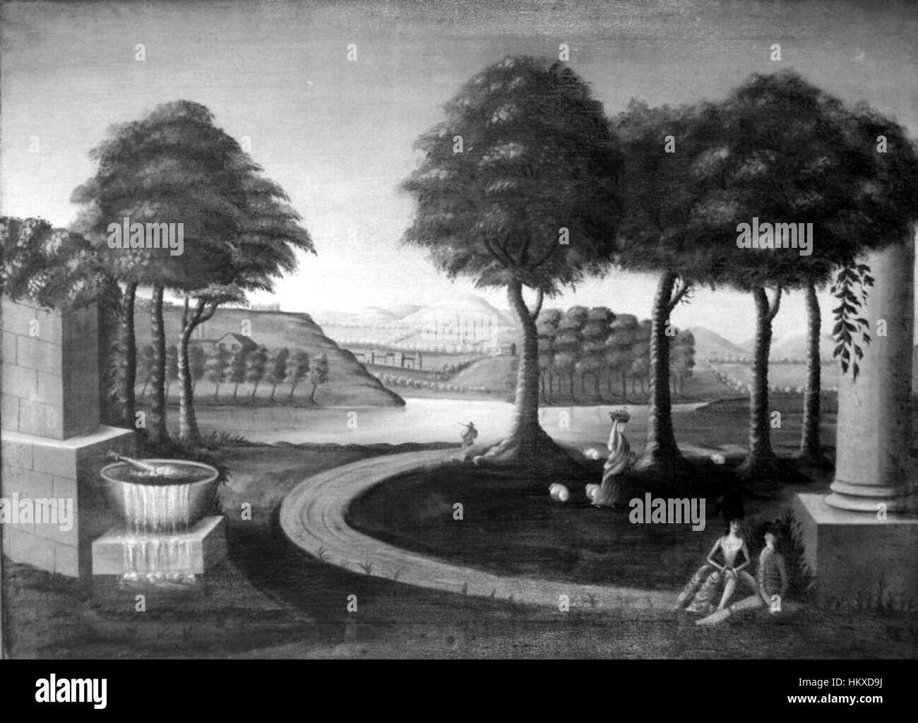 Il Brooklyn Museum - Paesaggio decorativo, dopo Michele Felice Corne - generale Foto Stock