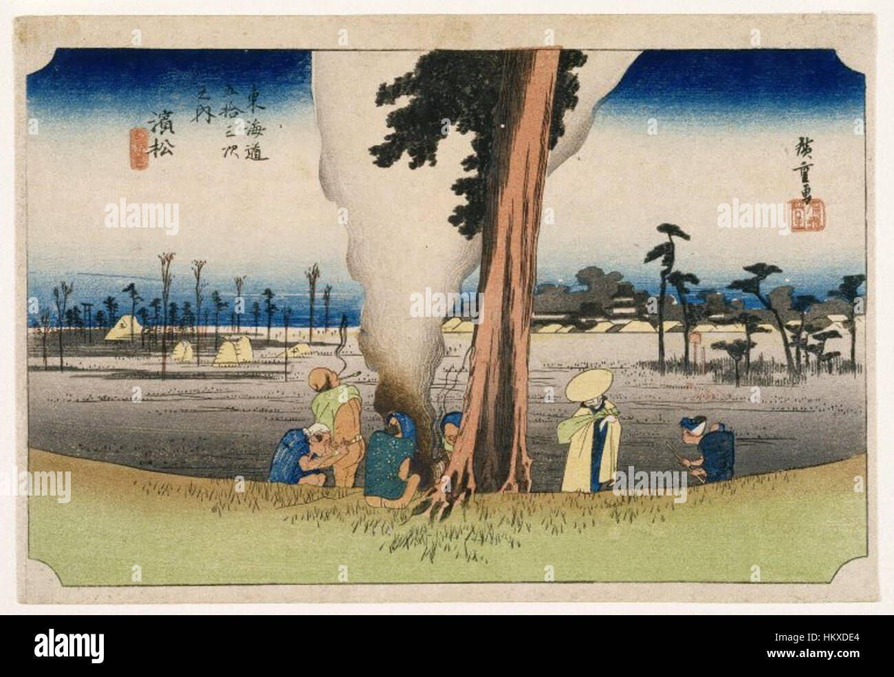 Il Brooklyn Museum - Hamamatsu da cinquantatre stazioni sulla linea Tokaido autostrada (Tokaido Goju-san Tsugi no Uchi) - Utagawa Hiroshige Ando () Foto Stock