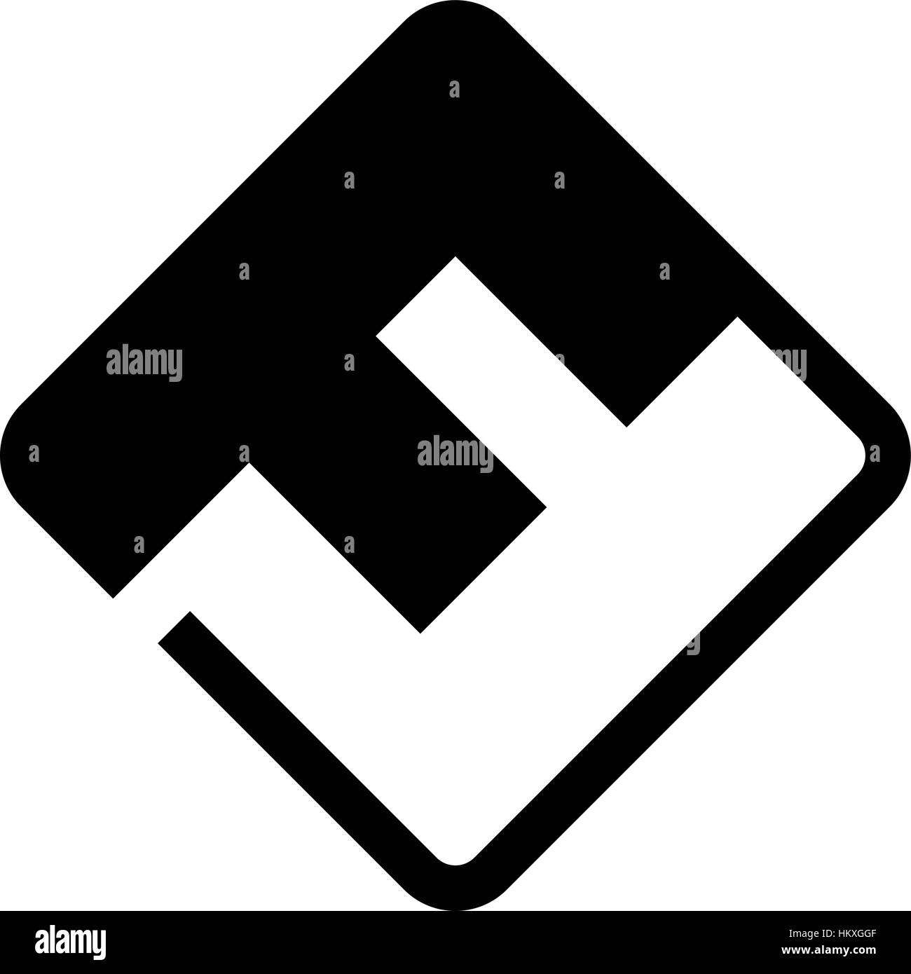 Logo moderno soluzione lettera F Illustrazione Vettoriale