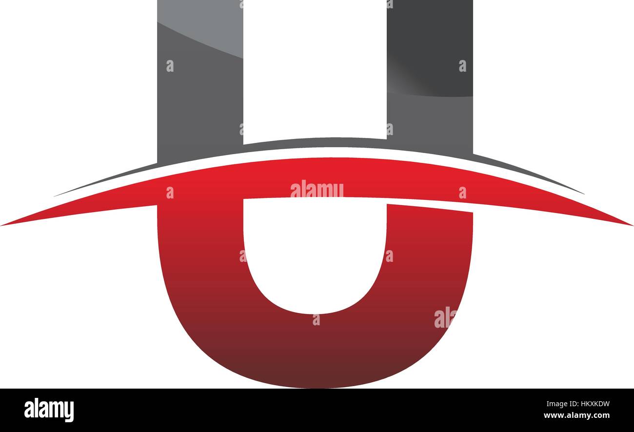 Swoosh U iniziale Illustrazione Vettoriale