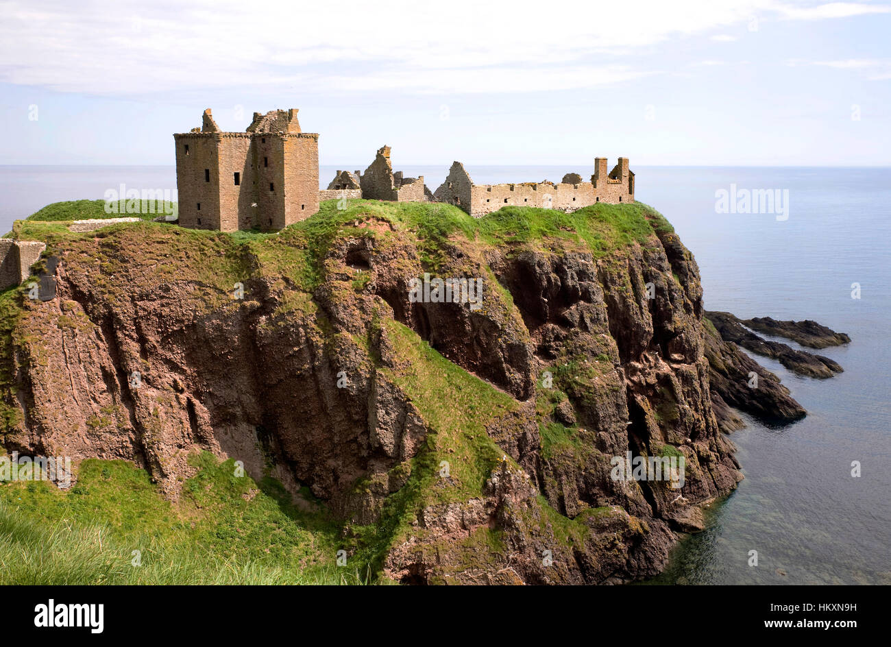 Castello di Dunnottar di Stonehaven, Scotland, Regno Unito Foto Stock