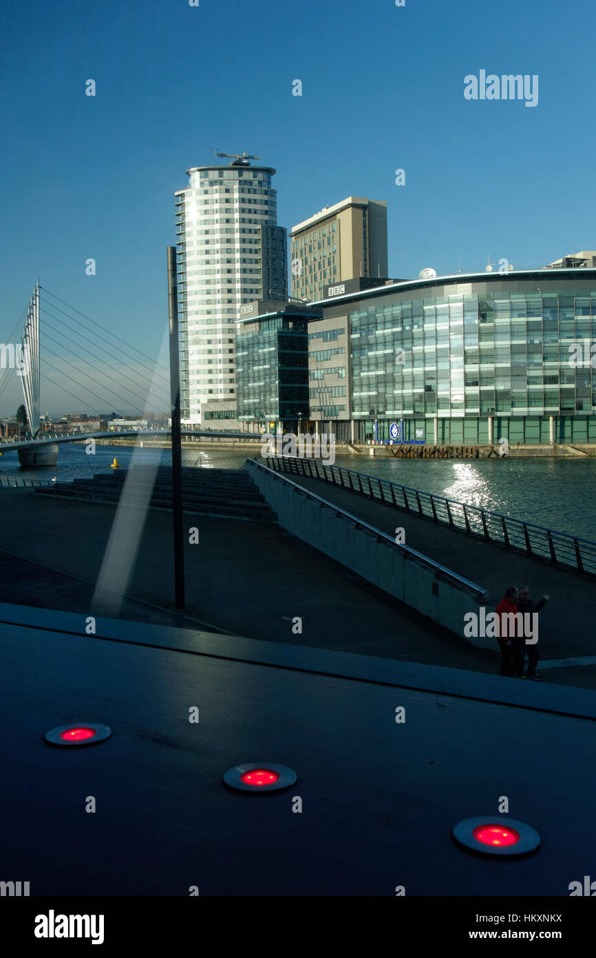 Gli studi televisivi, Media City, Salford Quays, Salford, Manchester, UK. Foto Stock