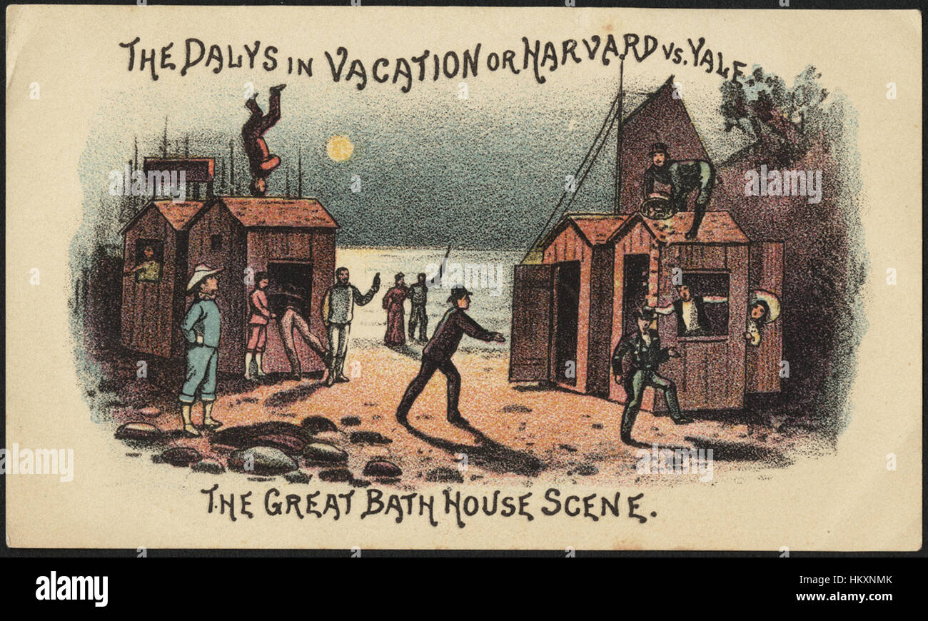 Il Dalys in vacanza o a Harvard contro Yale - la grande vasca da bagno Casa scena (anteriore) Foto Stock