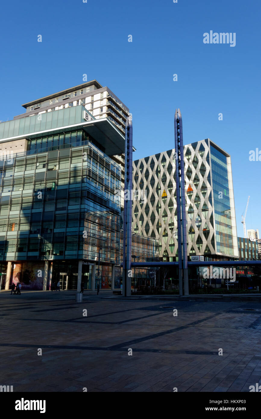 Gli studi televisivi, Media City, Salford Quays, Salford, Manchester, UK. Foto Stock