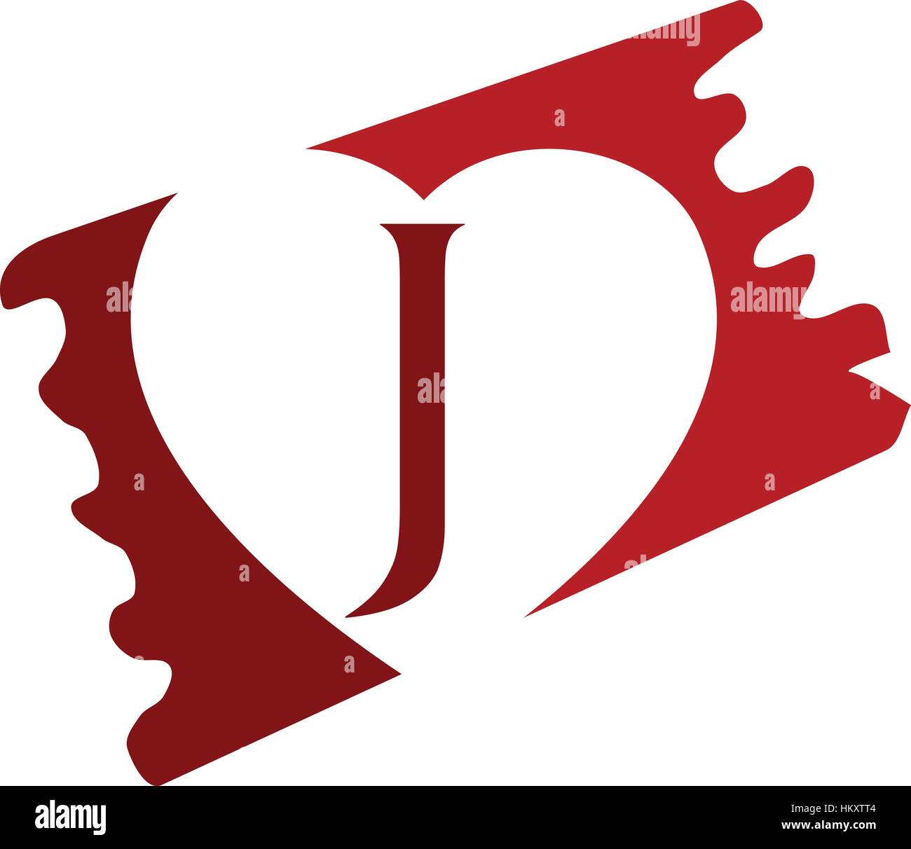 Amore iniziale J Illustrazione Vettoriale