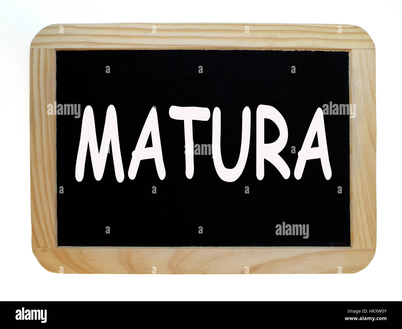 Simbolica per lasciare la scuola esame Foto Stock