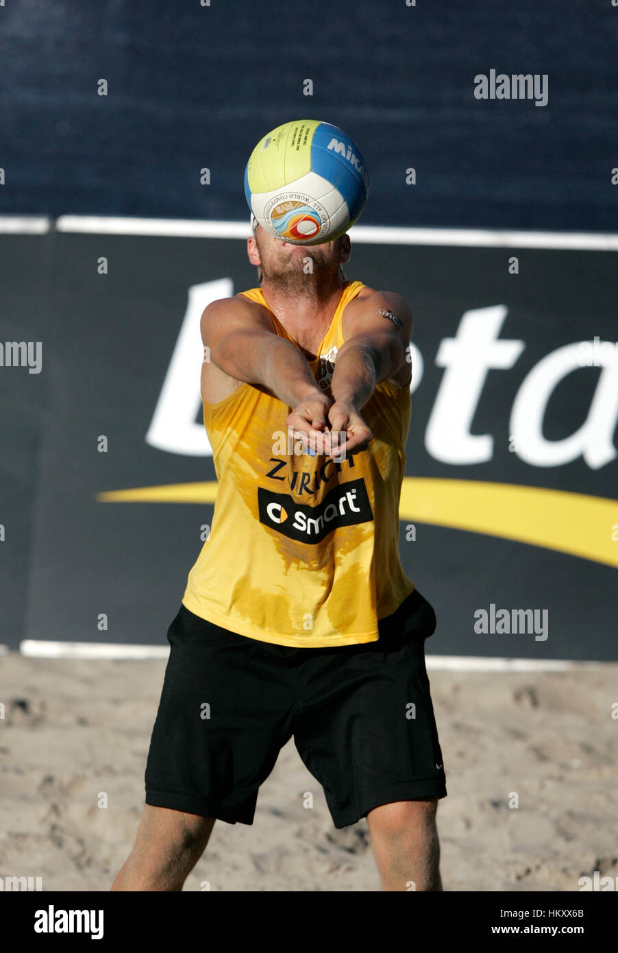 Il tedesco Beach Volley campionato a Timmendorfer Strand, Schleswig-Holstein, Germania Foto Stock