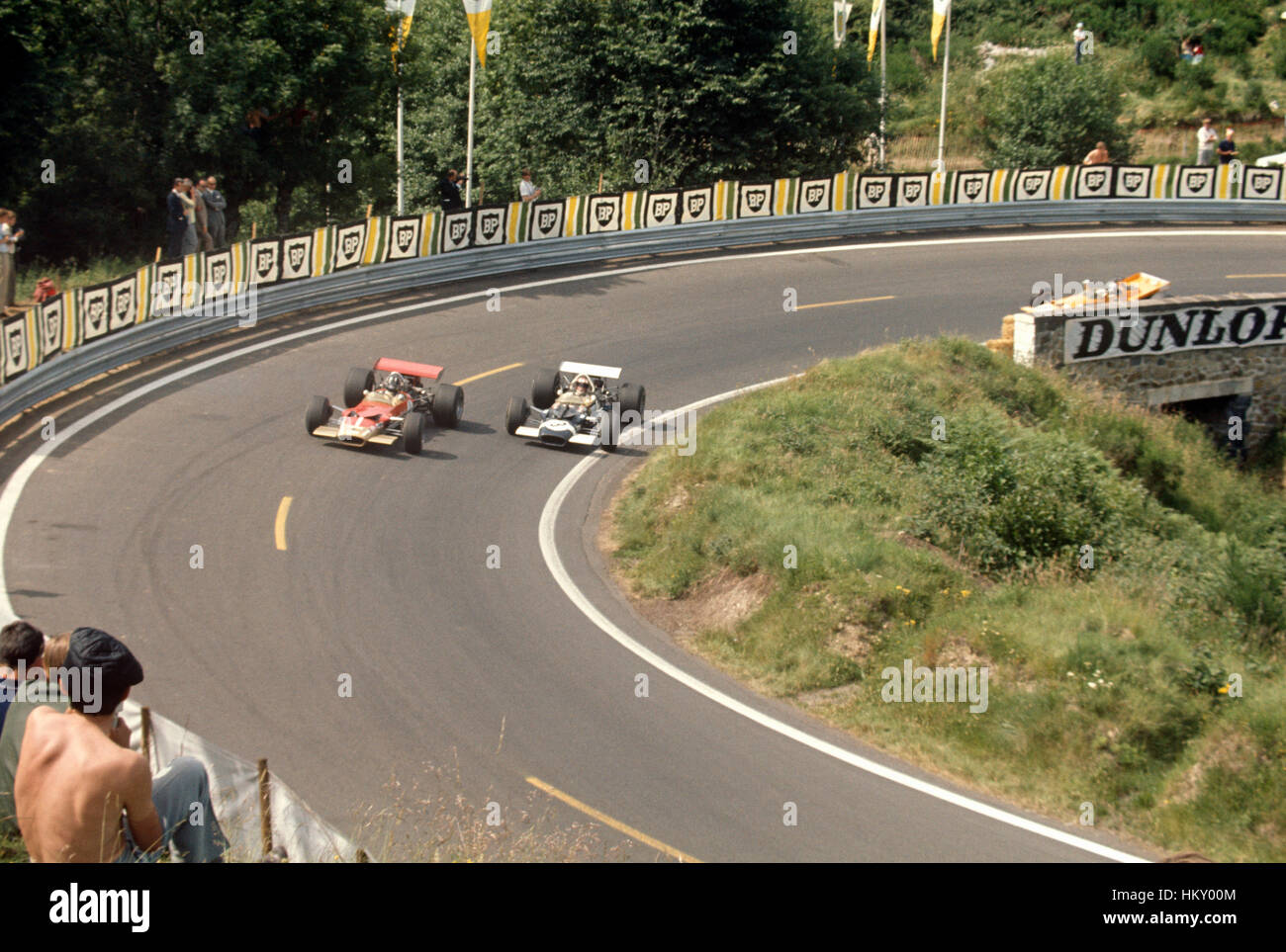 1969 Lotus 49s Clermont-Ferrand GP di Francia. Foto Stock