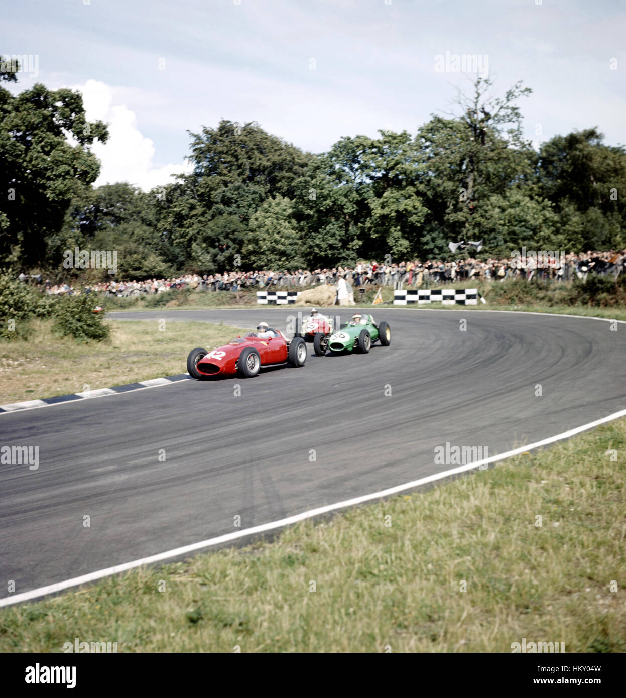 1960 Phil Hill noi Ferrari 246 Dino Brands Hatch gara di Champions-GG Foto Stock