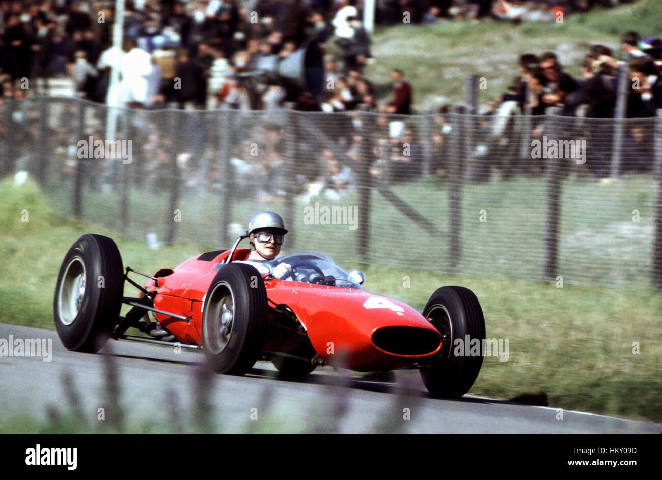 1963 Ludovico Scarfiotti italiana del Ferrari 156 olandese di Zandvoort GP 6 GG Foto Stock