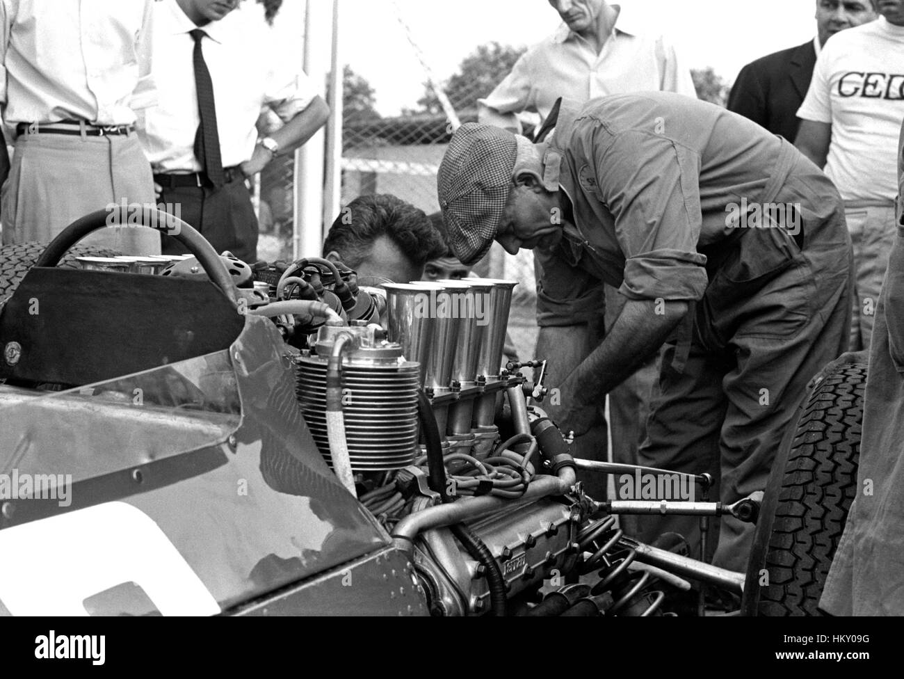 1964 Ferrari 158 motore Paddock Monza GG Foto Stock