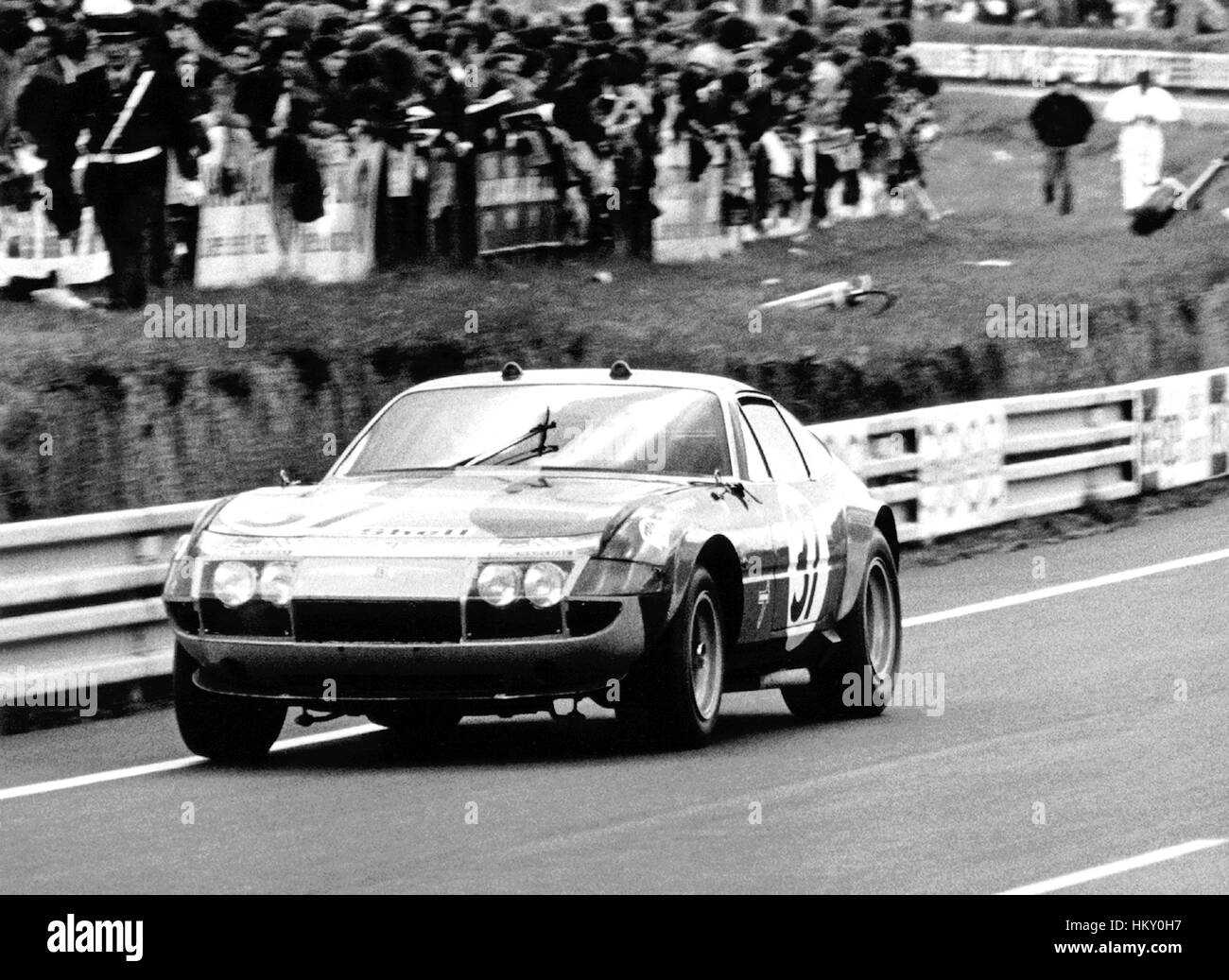 1972 John Hine GB Ferrari 365 GTB/4 Daytona 24 Ore di Le Mans dnf GG Foto Stock