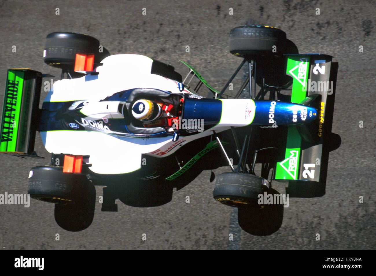 1996 Giancarlo Fisichella italiano Minardi M195B Imola GP di San Marino : dnf FL Foto Stock