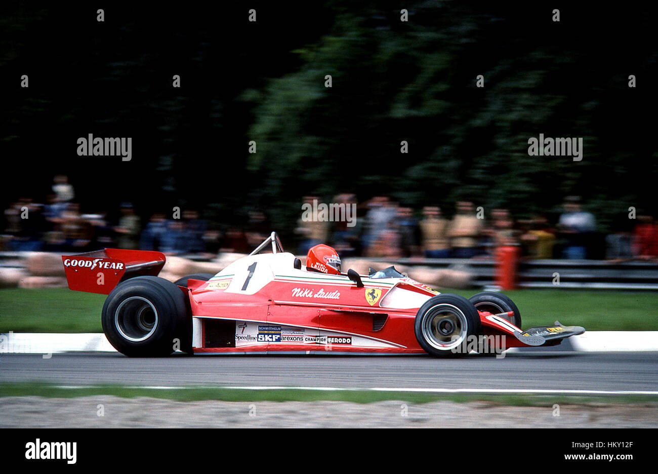 1976 Niki Lauda Austrian Ferrari 312T2 Monza GP DI ITALIA 4 GG Foto Stock