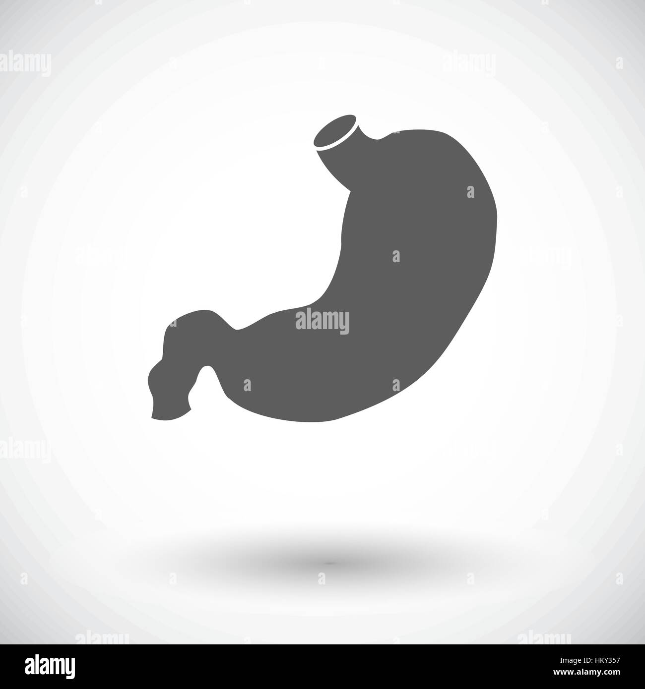 Lo stomaco. Singola icona piatta su sfondo bianco. Illustrazione Vettoriale. Illustrazione Vettoriale