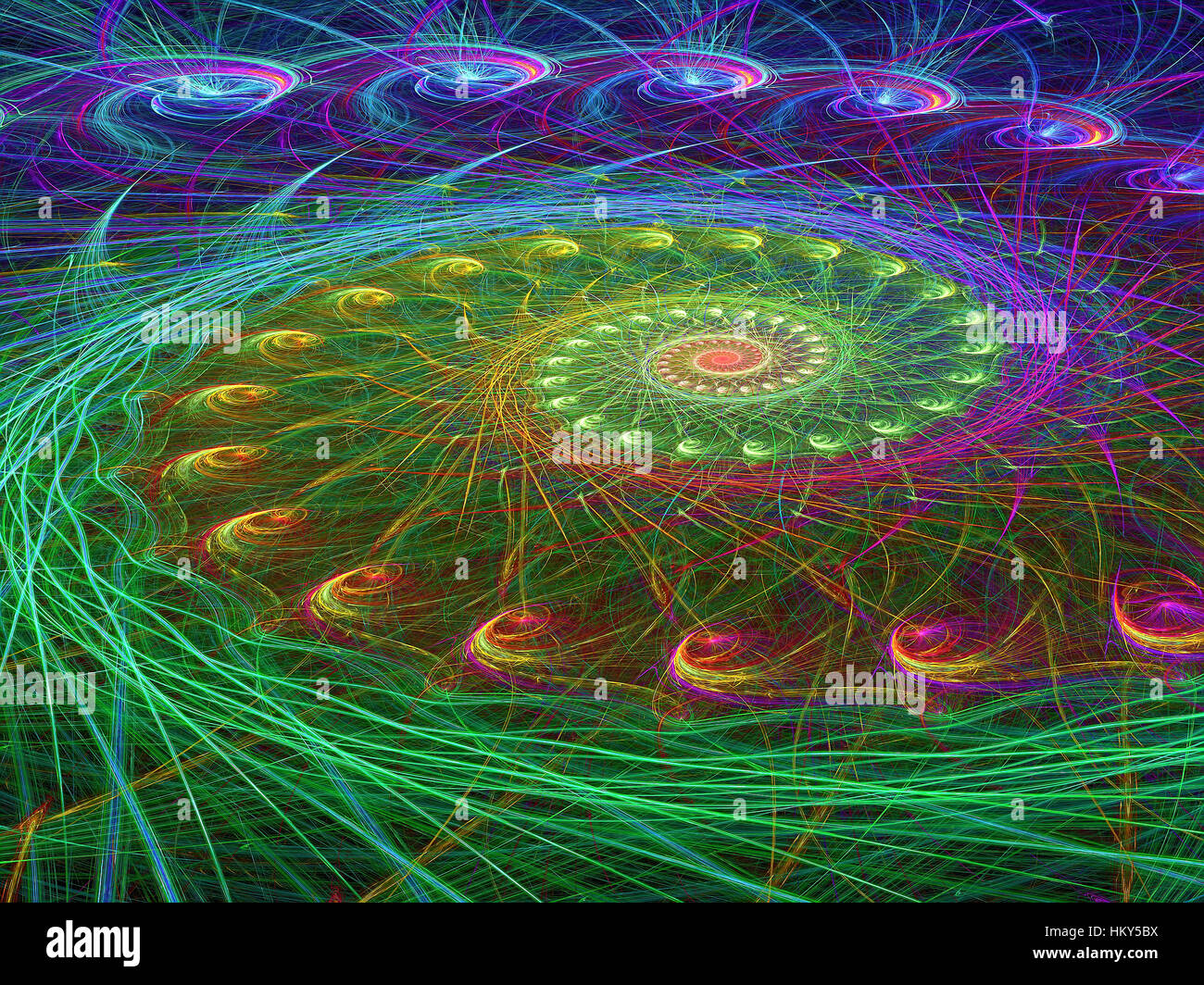 Spirale in prospettiva - abstract generati digitalmente immagine Foto Stock
