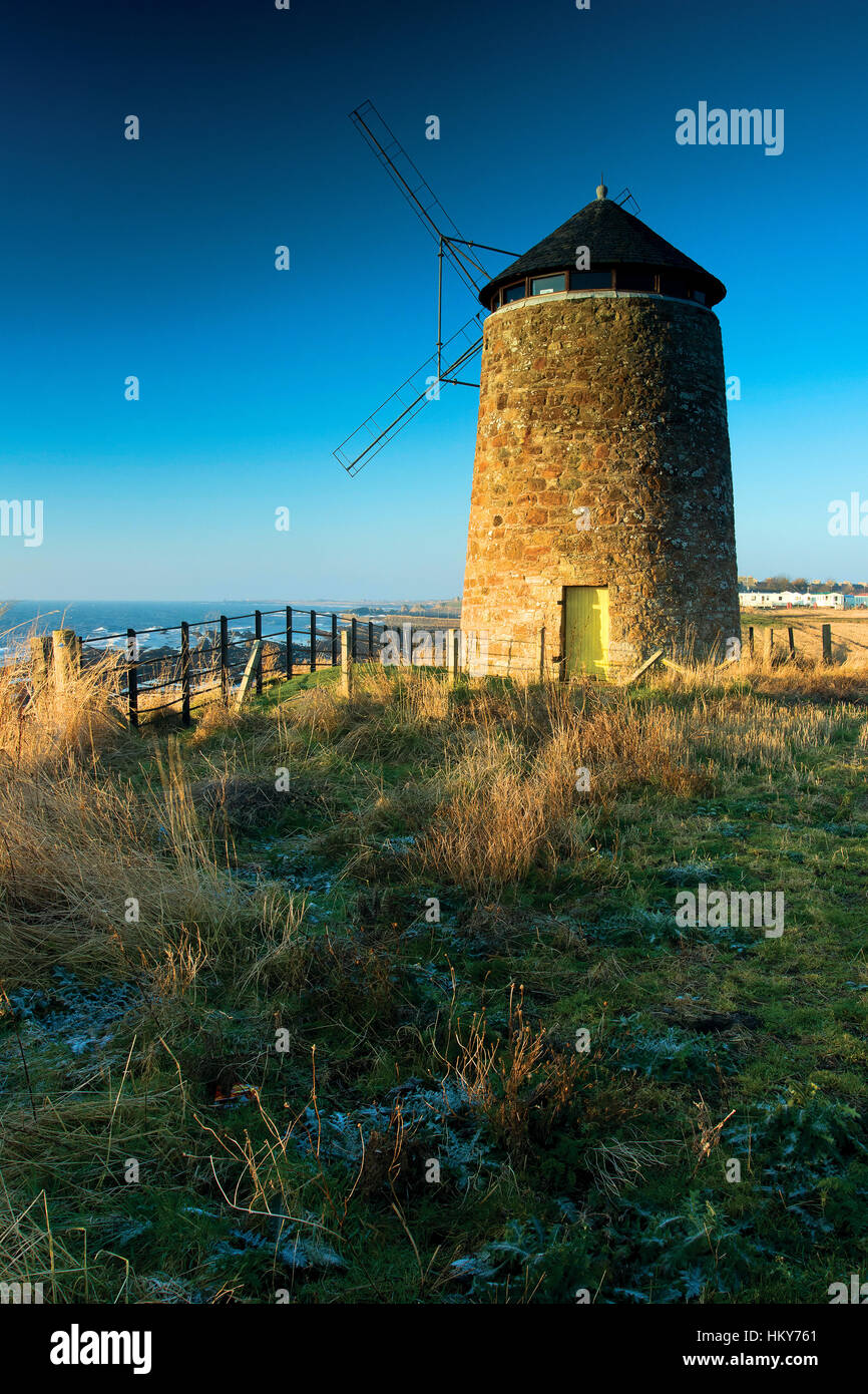St Monans Windmill St Monans, in Fife sentiero costiero, la East Neuk di Fife, Fife Foto Stock