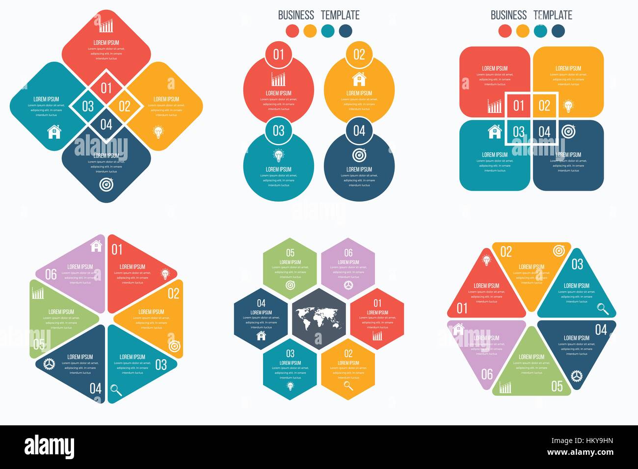 Impostare con infographics Illustrazione Vettoriale