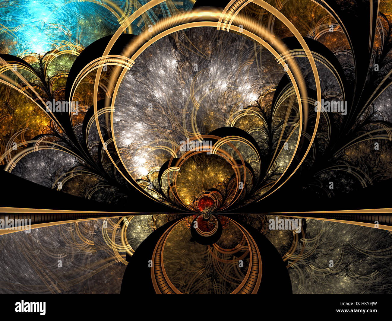 Mistico sfondo frattale - abstract generati digitalmente immagine Foto Stock