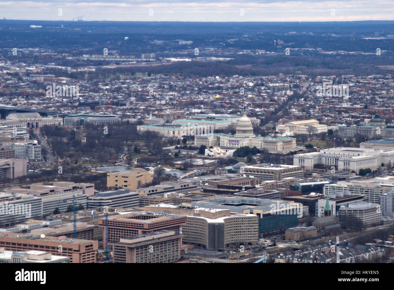 Vista aerea dell'U.S. Campidoglio in Washington, DC. Foto Stock