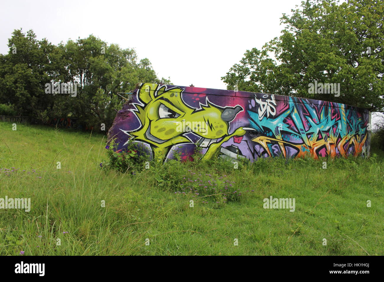 I graffiti sulla parete Foto Stock