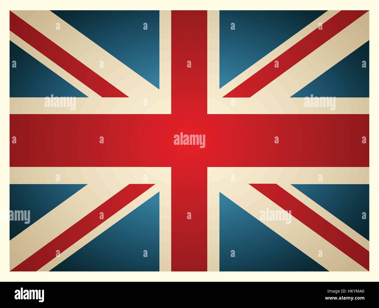 Vintage bandiera britannica. Illustrazione Vettoriale. Illustrazione Vettoriale