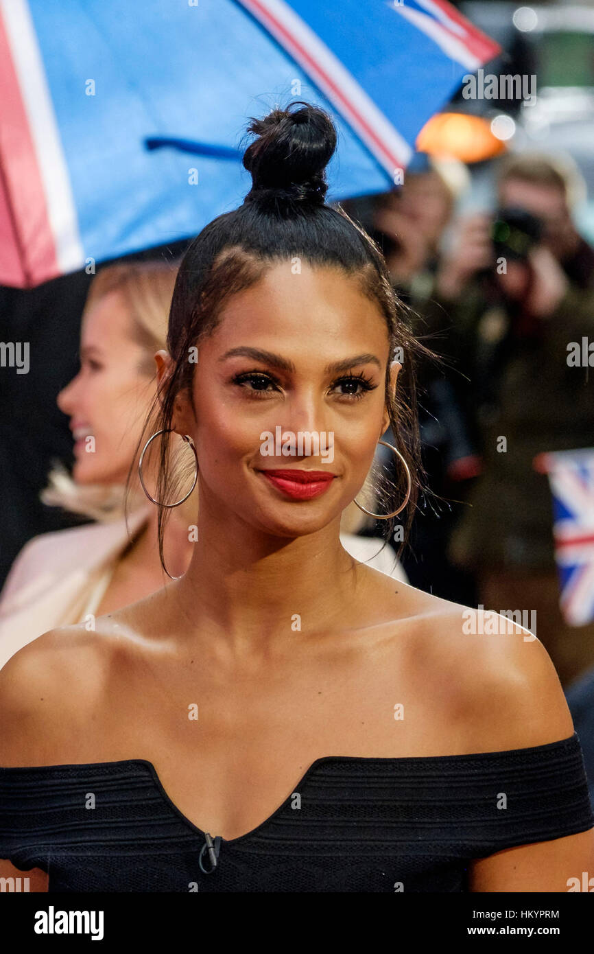 Assiste il tappeto rosso arrivi per la Gran Bretagna ha talento su 29/01/2017 al London Palladium, . Persone nella foto: Alesha Dixon. Foto Stock