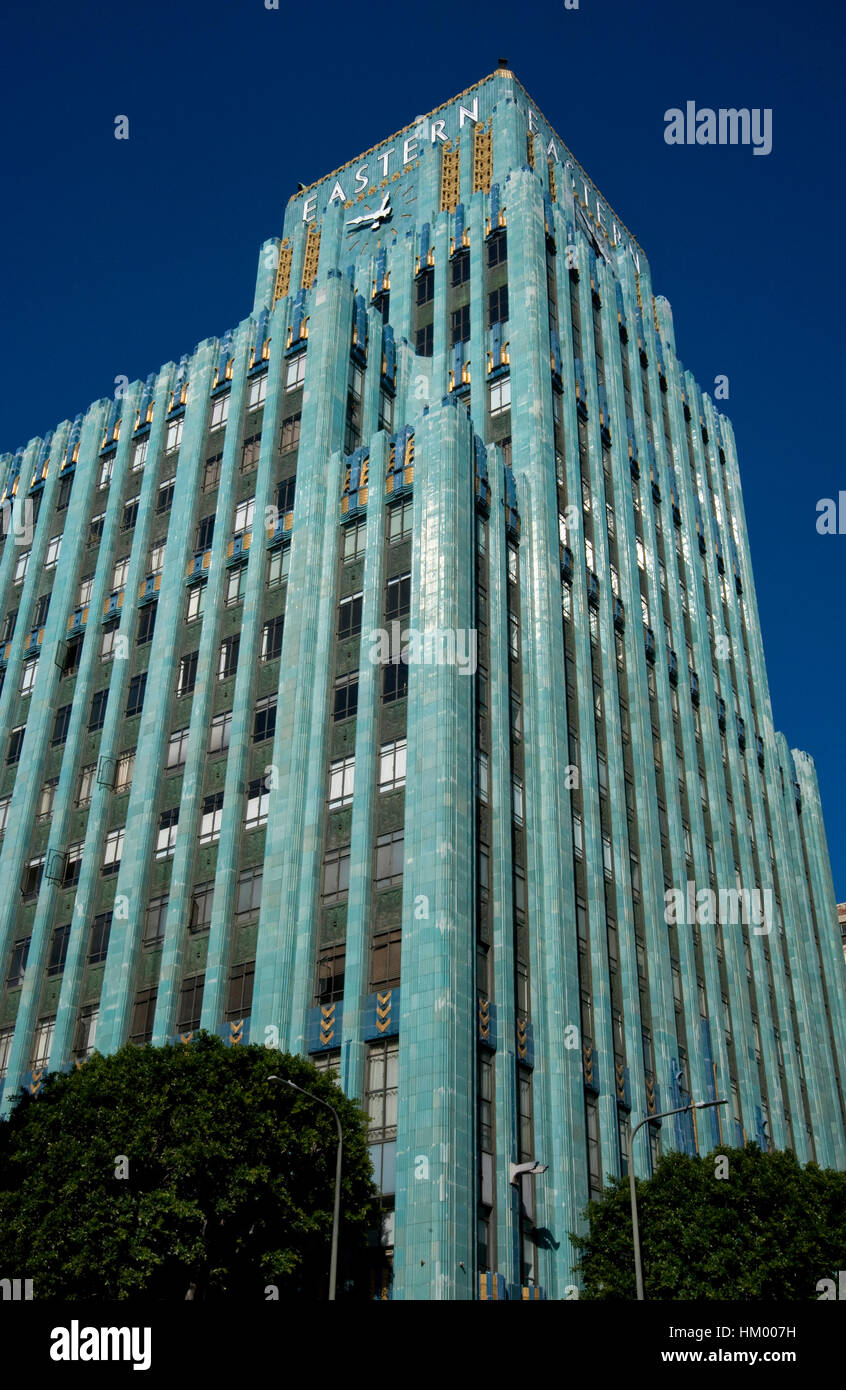 Art Deco edificio orientale a Broadway nel centro di Los Angeles, California Foto Stock