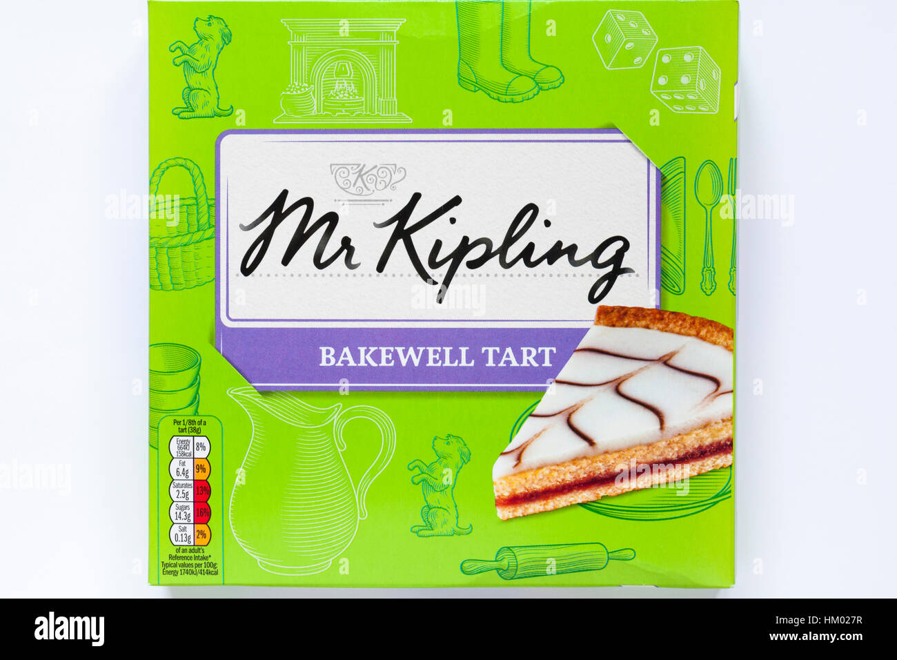 Scatola del signor Kipling Bakewell Tart isolati su sfondo bianco Foto  stock - Alamy