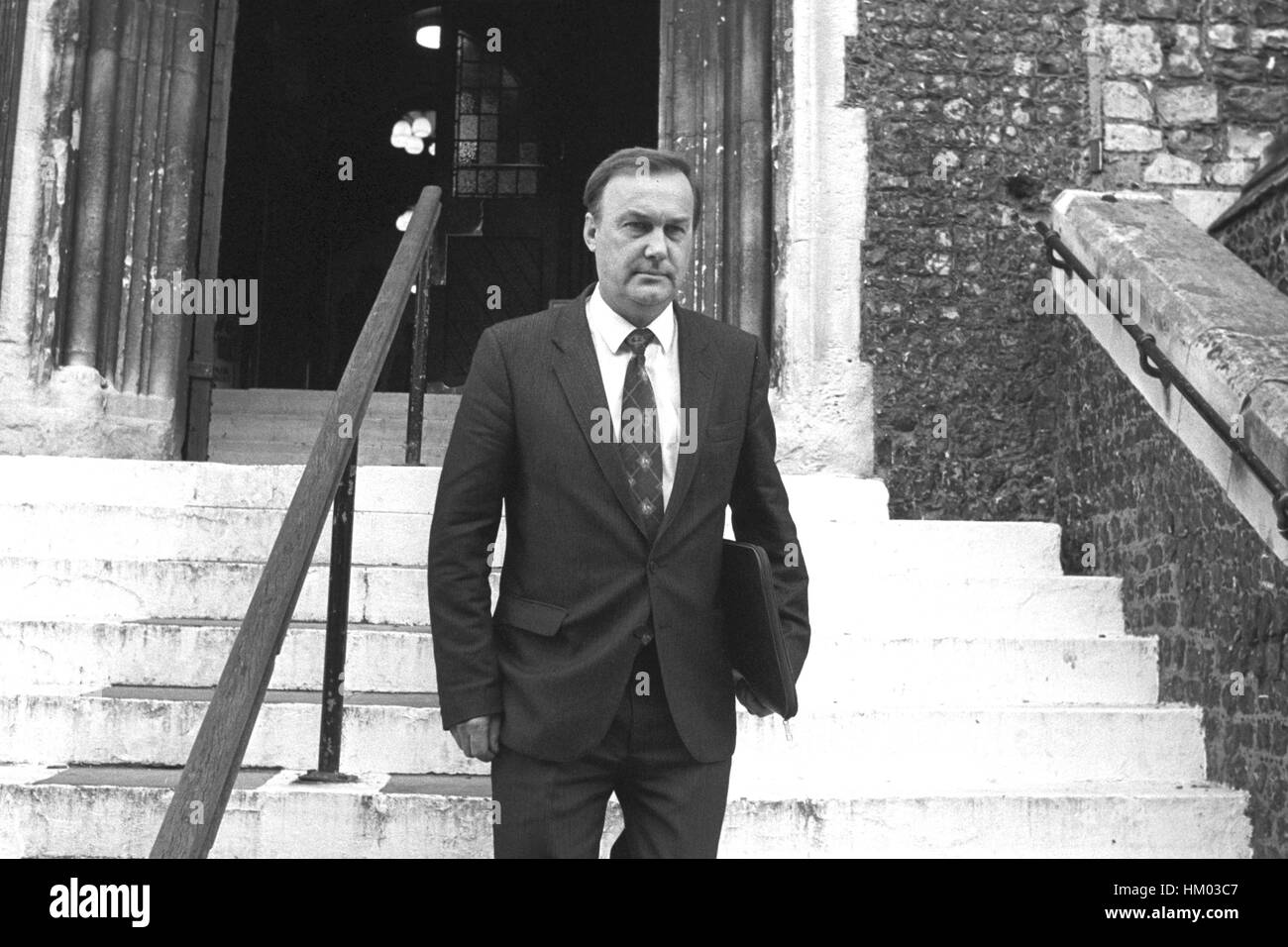 Ex Townsend Car Ferries Direttore Jeffrey Develin, che appariva prima di Bow Street magistrates a Londra oggi a seguito dell'araldo della libera impresa ferry disaster off Zebrugge in marzo 1987. (Libreria foto datata 25.9.87). Foto Stock