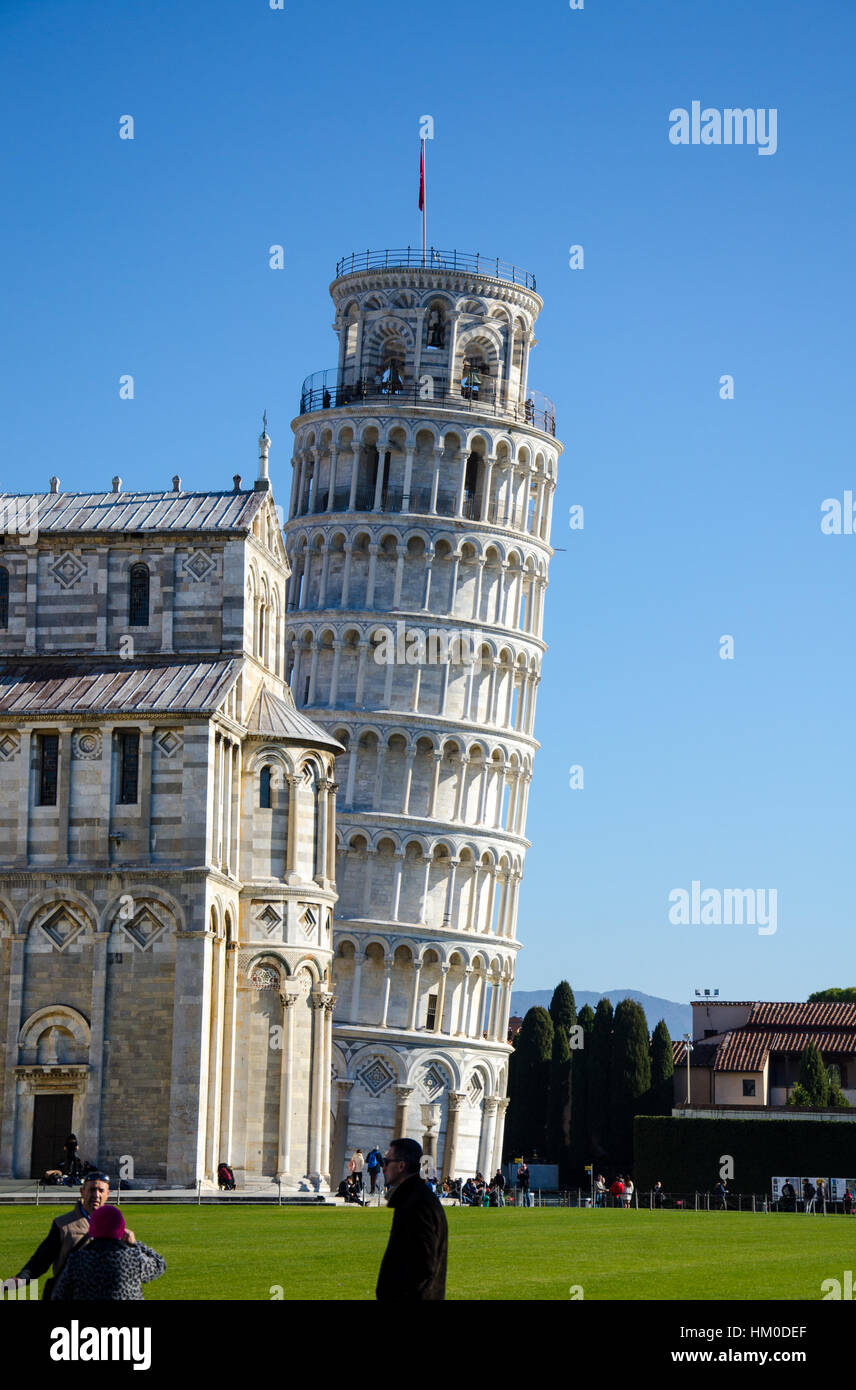 Torre pendente di Pisa Foto Stock