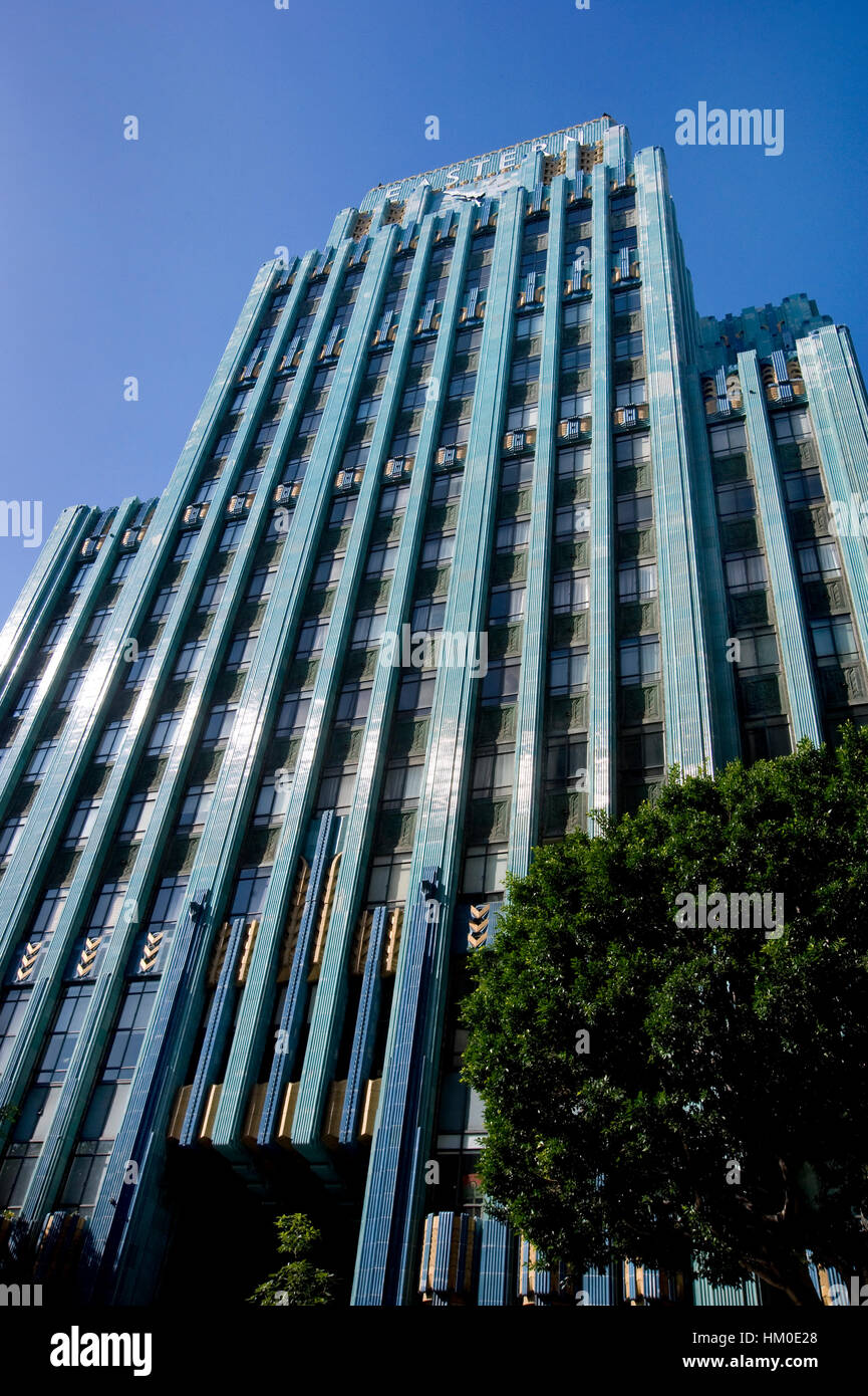 Art Deco edificio orientale a Broadway nel centro di Los Angeles, California Foto Stock