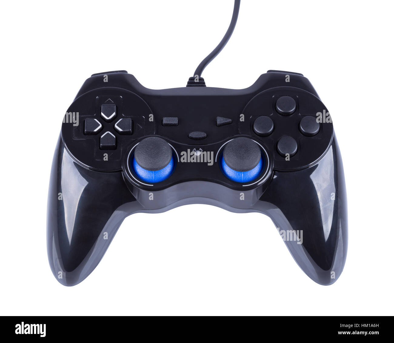 Joystick isolati su sfondo bianco (con percorso di clipping) Foto Stock