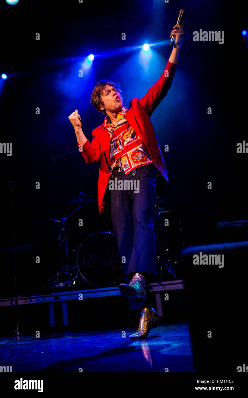 Milano, Italia. Il 31 gennaio, 2017. Gabbia l'Elefante eseguire live at Fabrique, Milano. Credito: Roberto Finizio/ Alamy Live News Foto Stock