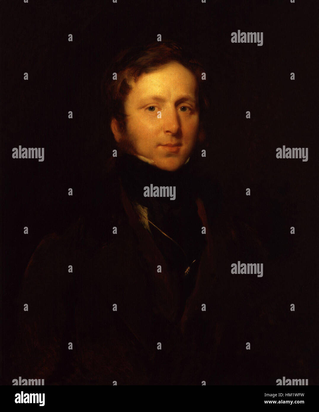 Questo ritratto di Henry Perronet Briggs raffigura James Duffield Harding, catturando l'essenza del soggetto con realismo e dettagli raffinati tipici della ritrattistica dei primi anni del XIX secolo. Foto Stock