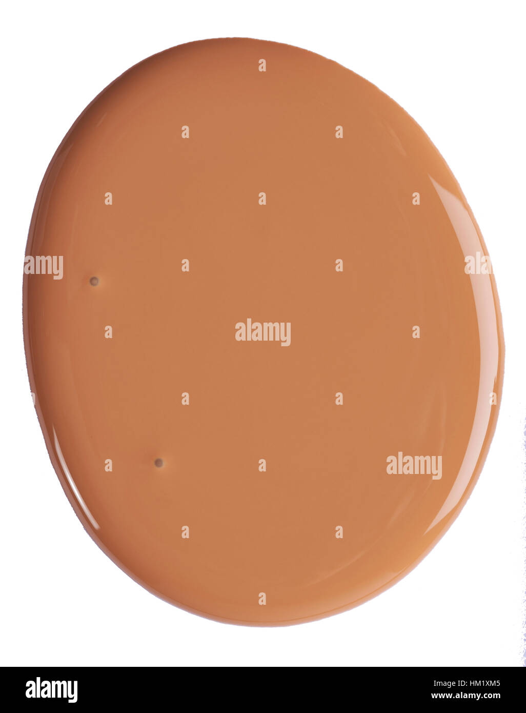 Un taglio fuori bellezza immagine di un campione di colore marrone o marrone chiaro smalto o vernice. Foto Stock