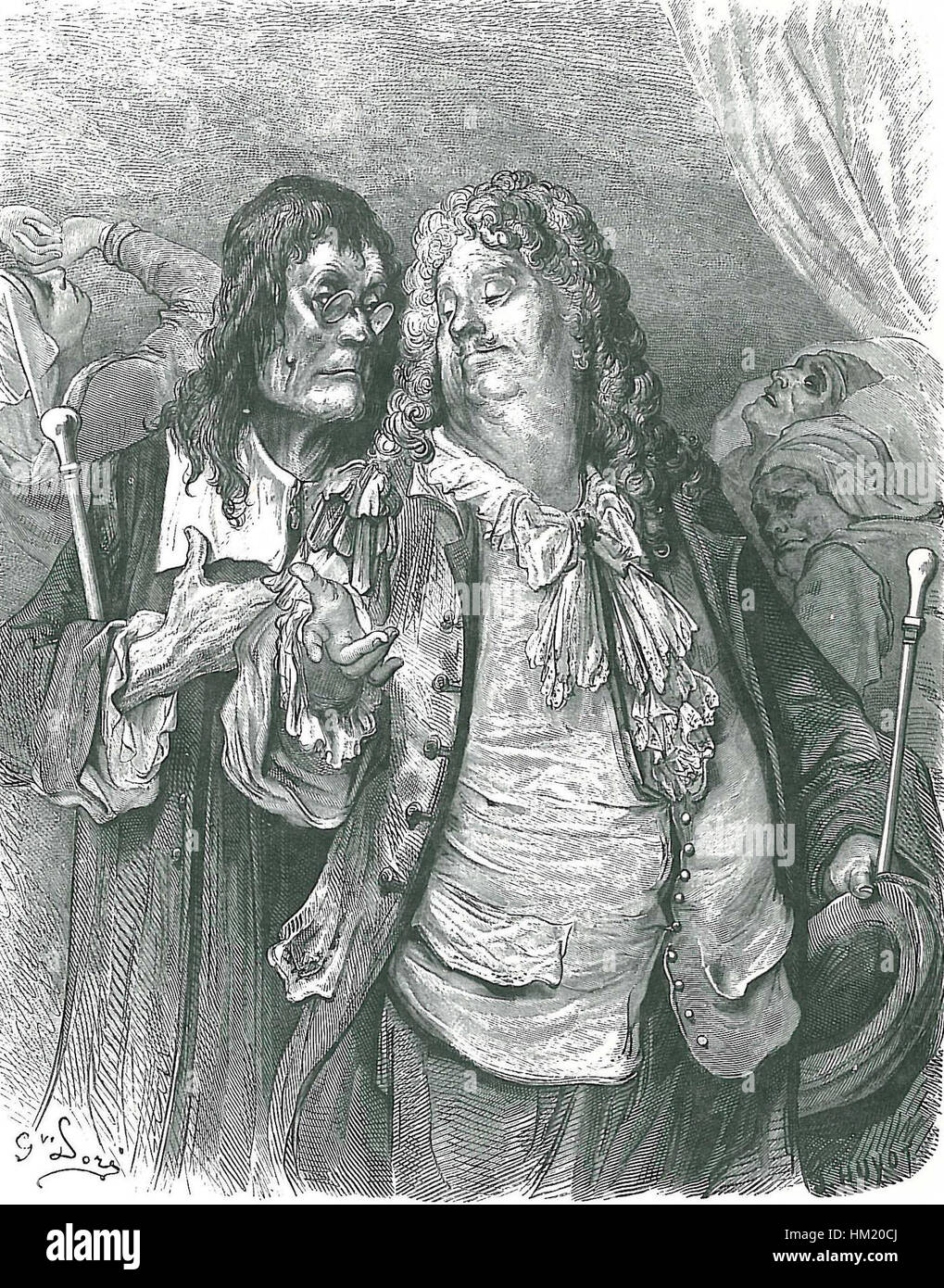 Questo dipinto intitolato "Les Medecins" rappresenta una scena che coinvolge i medici, mettendo in evidenza il ruolo dei medici nella società, catturando la pratica medica storica attraverso l'arte. Foto Stock