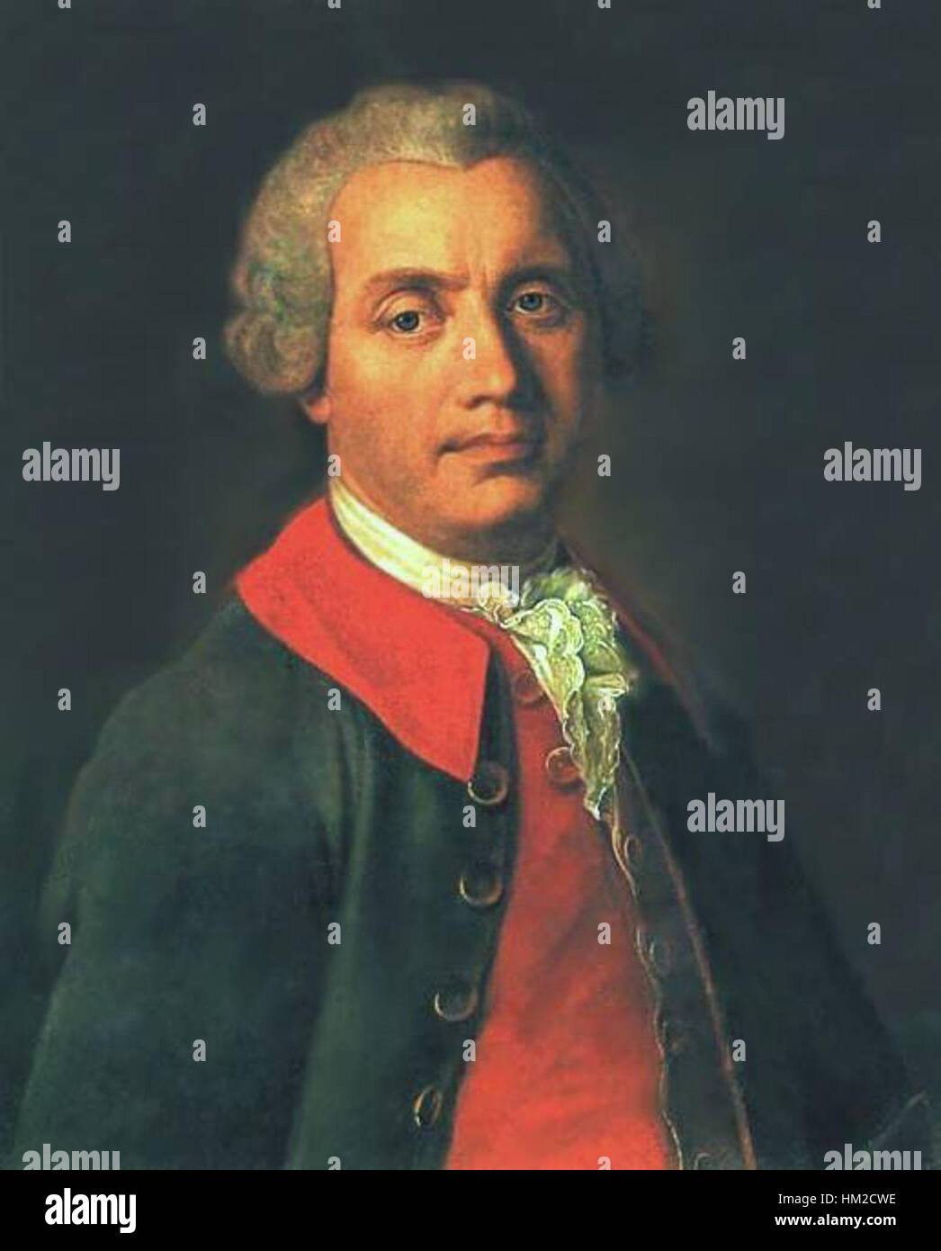 Questa opera d'arte di Ivan Argunov, intitolata "15", è un notevole esempio di ritrattistica russa e pittura di genere. Argunov, una figura significativa nell'arte russa, era noto per la sua capacità di catturare l'essenza dei suoi soggetti, riflettendo il paesaggio culturale e sociale del XVIII secolo. Foto Stock