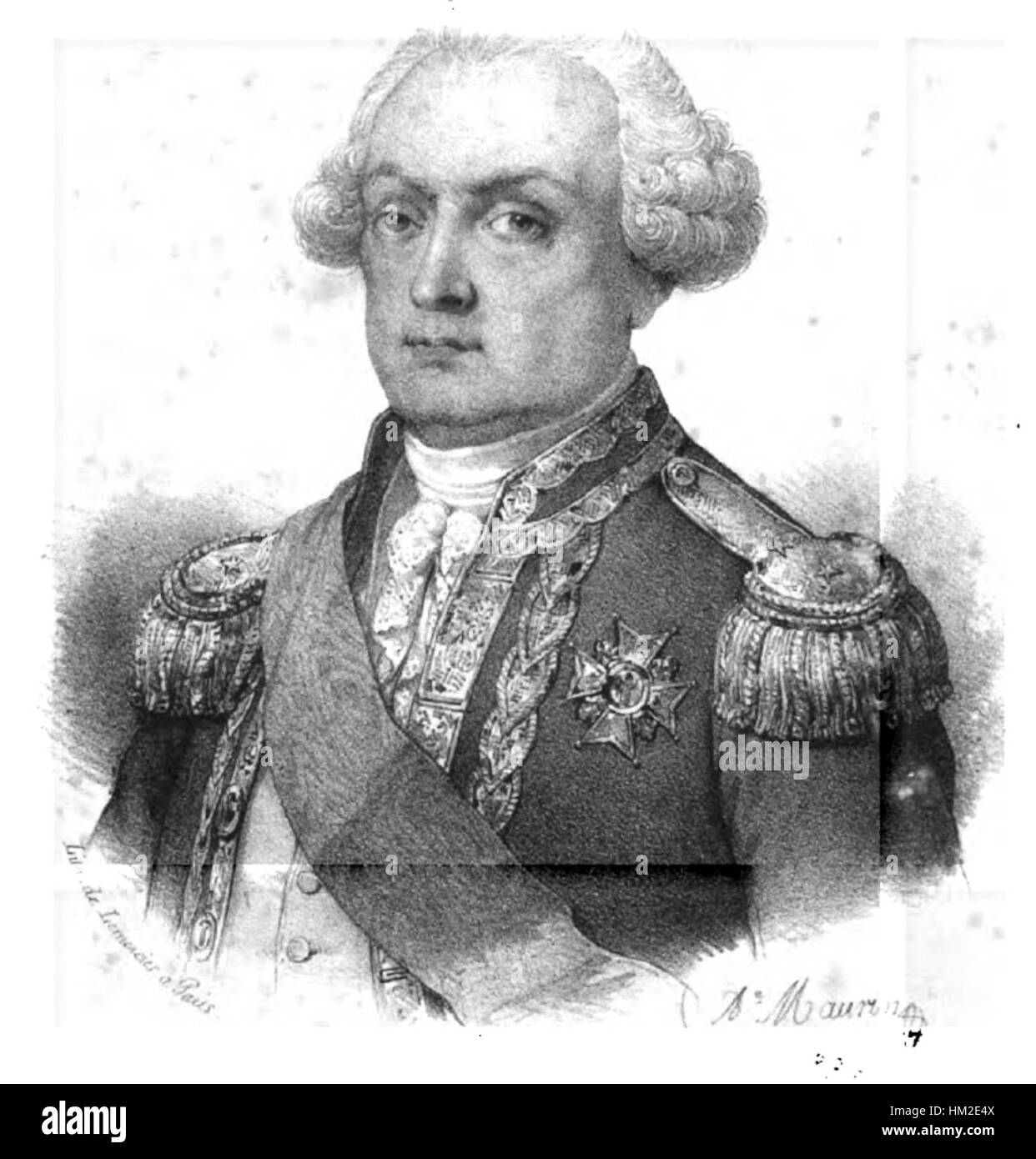 L'opera d'arte di Lamotte-Piquet Antoine Maurin probabilmente raffigura temi navali, che riflettono i soggetti storici di Maurin, particolarmente focalizzati sulla guerra navale e la storia marittima. Foto Stock