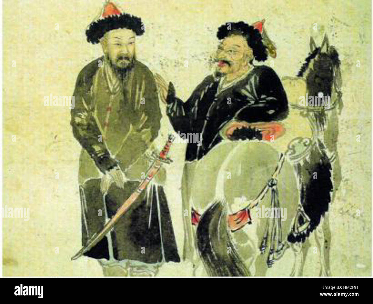 Jurchen warriors Foto Stock