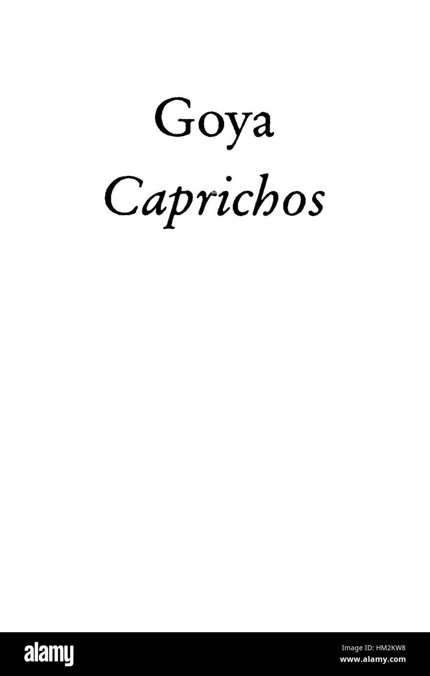 Goya - Caprichos (00) Foto Stock
