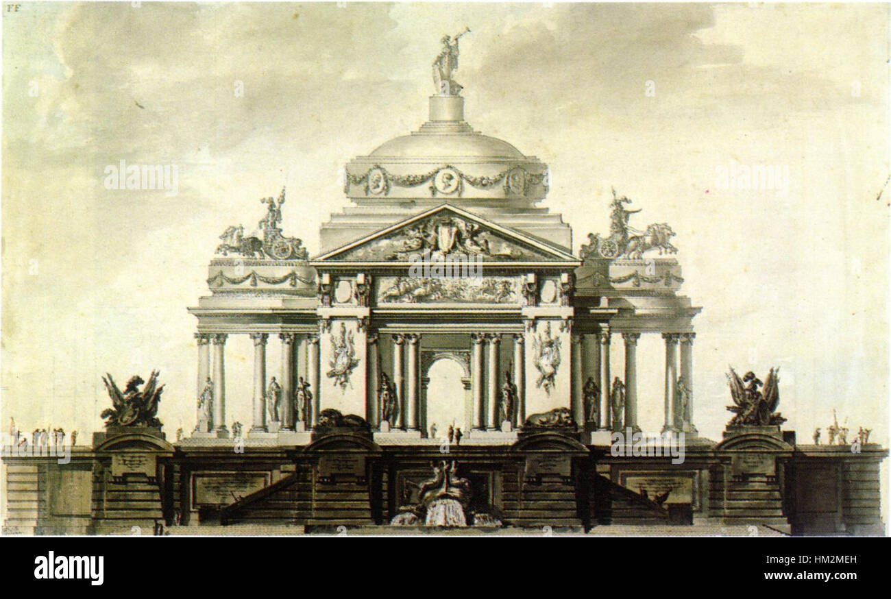 Jean Charles Delafosse è stato un artista francese noto per la sua arte decorativa e i suoi contributi al design francese del XVIII secolo. Le sue opere spesso includono disegni elaborati, incorporando forme geometriche e naturali per creare motivi intricati. Foto Stock