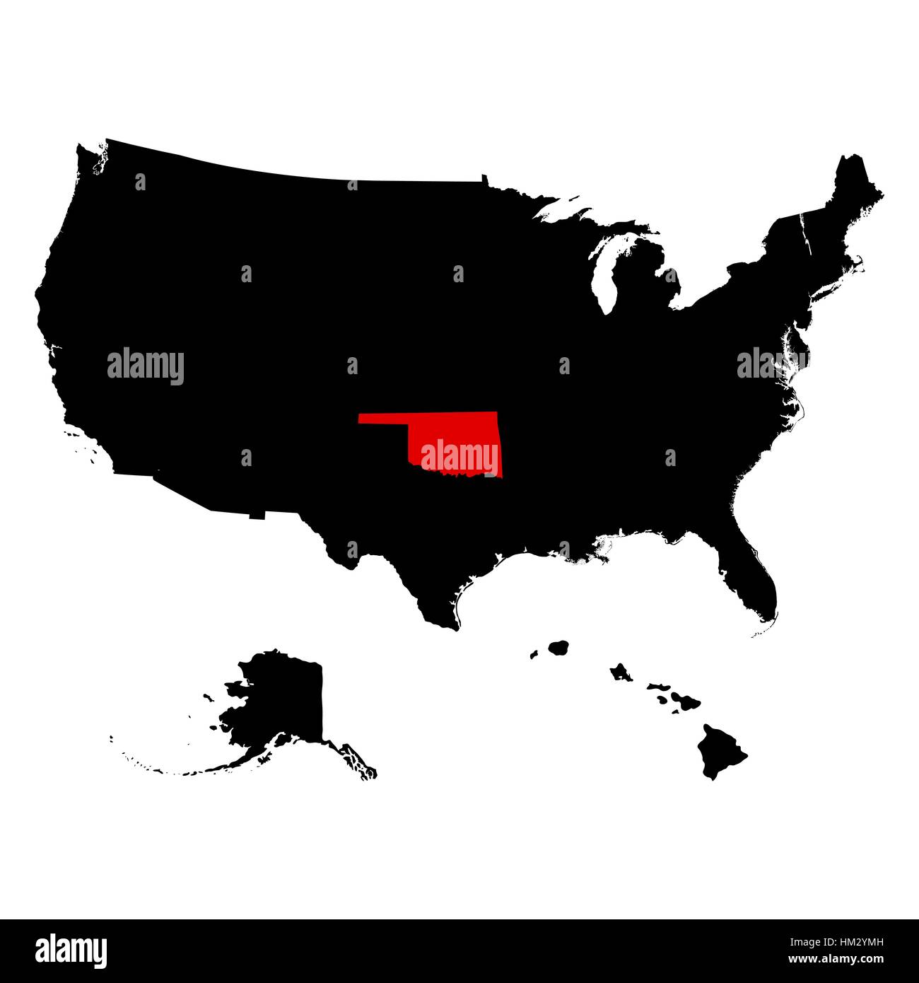 La Mappa Dello Stato Di Oklahoma Collega La Composizione Illustrazione La Mappa Dello Stato Di Oklahoma Collega La Composizione Illustrazione