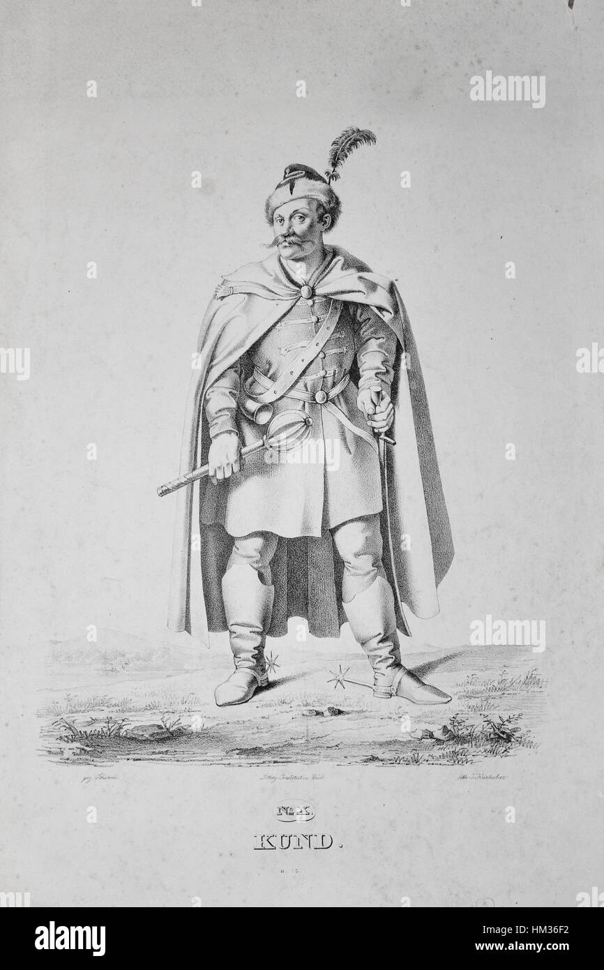 Il "Kund Litho" è un'opera litografica creata utilizzando tecniche di stampa tradizionali. La litografia, un metodo che coinvolge l'uso di lastre di pietra o di metallo per trasferire l'inchiostro, fu ampiamente utilizzata nel XIX secolo per la produzione di massa di opere d'arte e illustrazioni. Questo pezzo dimostra le qualità uniche del processo litografico. Foto Stock