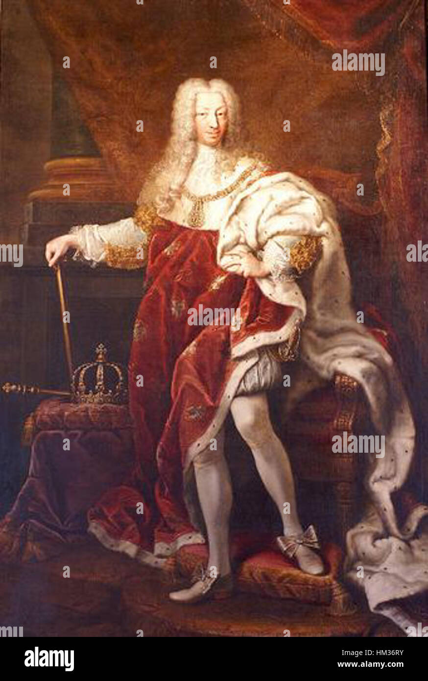 Re Carlo Emanuele III presso il Palazzo Madama, Torino Foto Stock