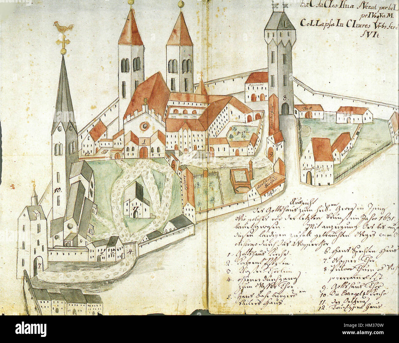Isny Geistlicher Bezirk vor 1631 Foto Stock