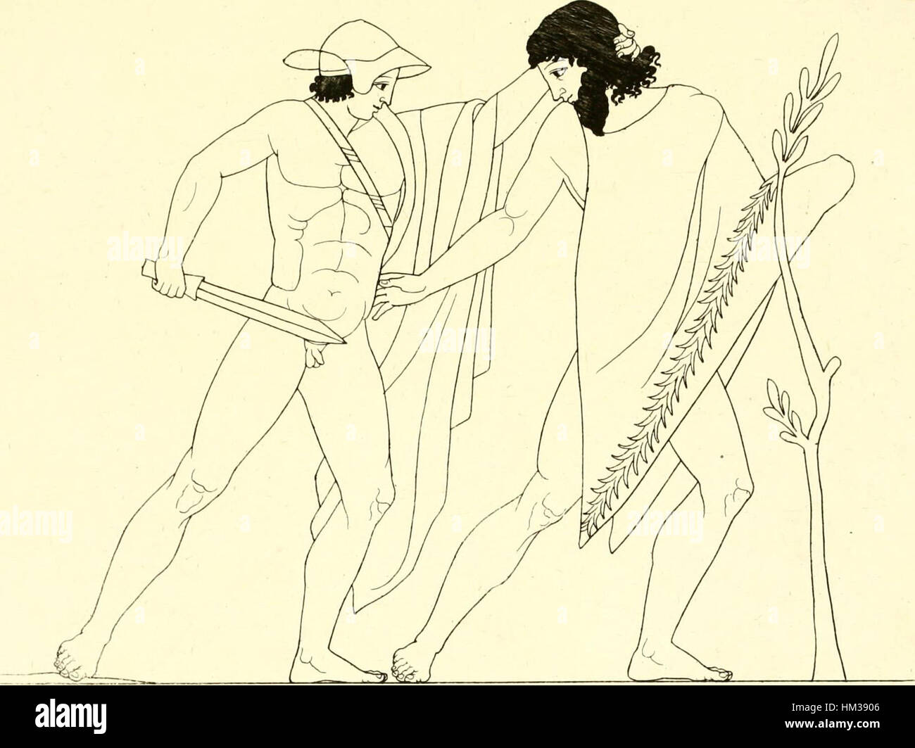 L'opera d'arte "Pitture di vasi fittili" di Inghirami illustra vasi in terracotta con intricati disegni dipinti. Il pezzo mette in mostra l'artigianato e l'arte decorativa della ceramica italiana dei primi anni del XIX secolo. Foto Stock